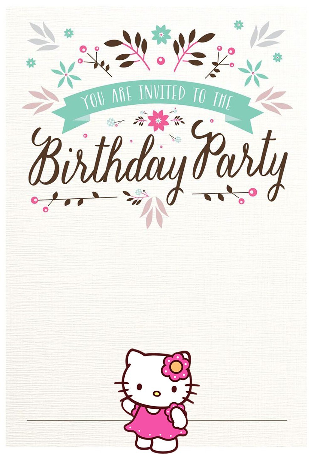 Hello Kitty Invite Template Hello Kitty Free Printable Invitation Templates