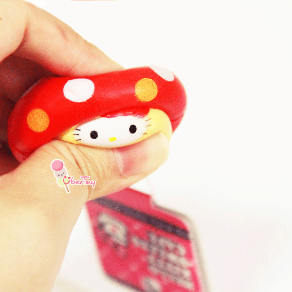 Hello Kitty Squishy Tag Hello Kitty In A Mushroom Squishy with Tags · Uber Tiny