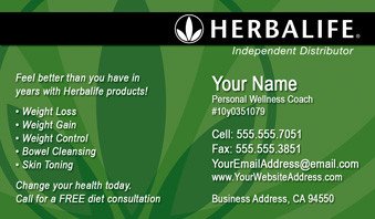 Herbalife Business Card Template Herbalife Business Cards Free Shipping and Design