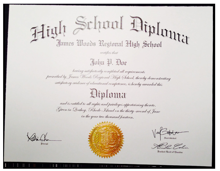 High School Diploma Template Fake High School Diplomas &amp; Certificates