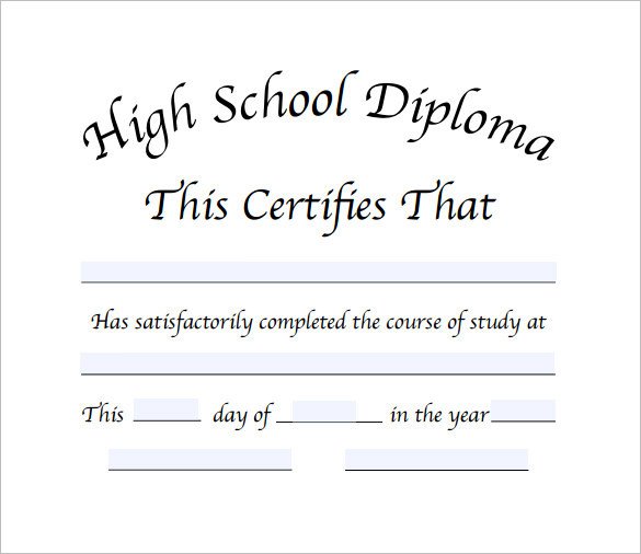 High School Diploma Template Pdf Diploma Certificate Template – 25 Free Word Pdf Psd