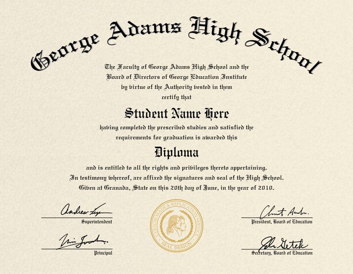 High School Diploma Template Pdf High School Diploma Template Printable Certificate