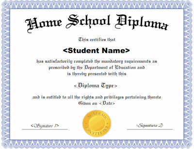 High School Diploma Template Pdf Homeschool Diploma Template