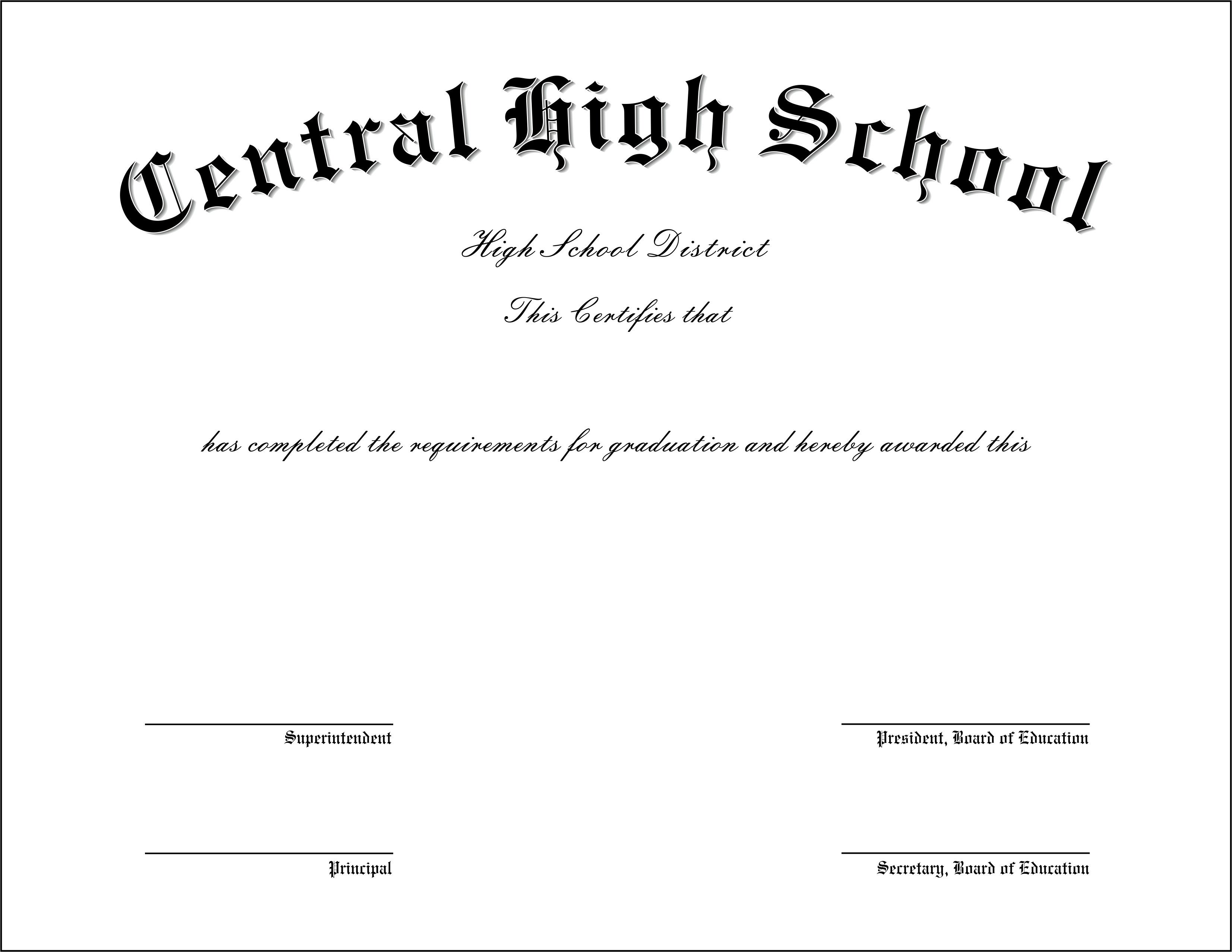 High School Diploma Template Pdf the Best Collection Of Diploma Templates for Every Purpose