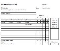 High School Report Card Template Homeschool Transcripts and Report Card Templates