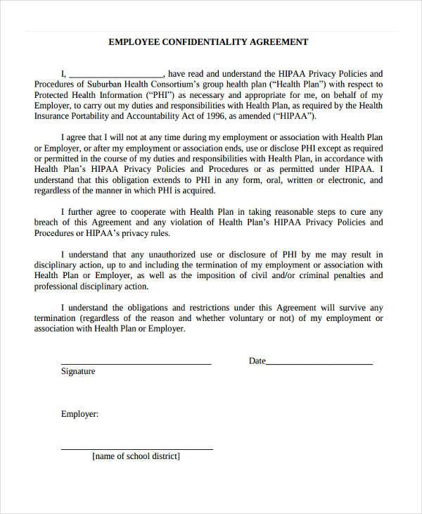 Hipaa Compliance forms for Employees 19 Confidentiality Agreement form Free Documents In
