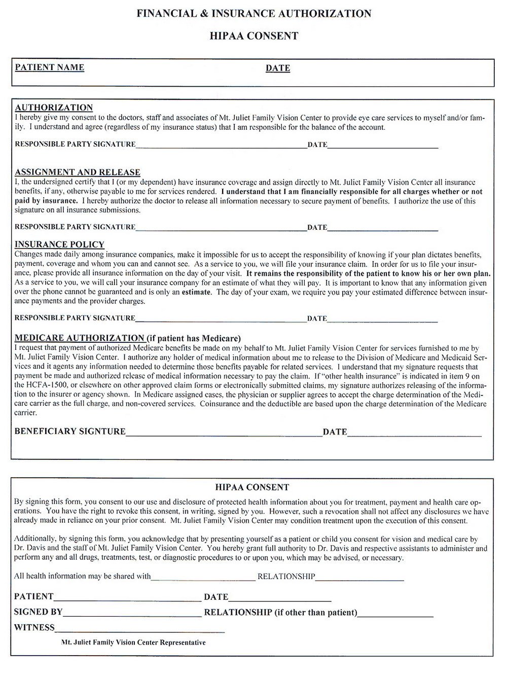 Hipaa Compliance forms for Employees Hipaa forms Printable 2018 Of Home Design