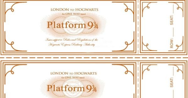 Hogwarts Express Ticket Template Free Harry Potter Hogwarts Express Ticket Template Plus