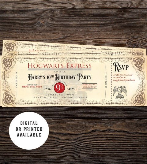 Hogwarts Express Ticket Template Free Printable Hogwarts Express Ticket Invitation Template
