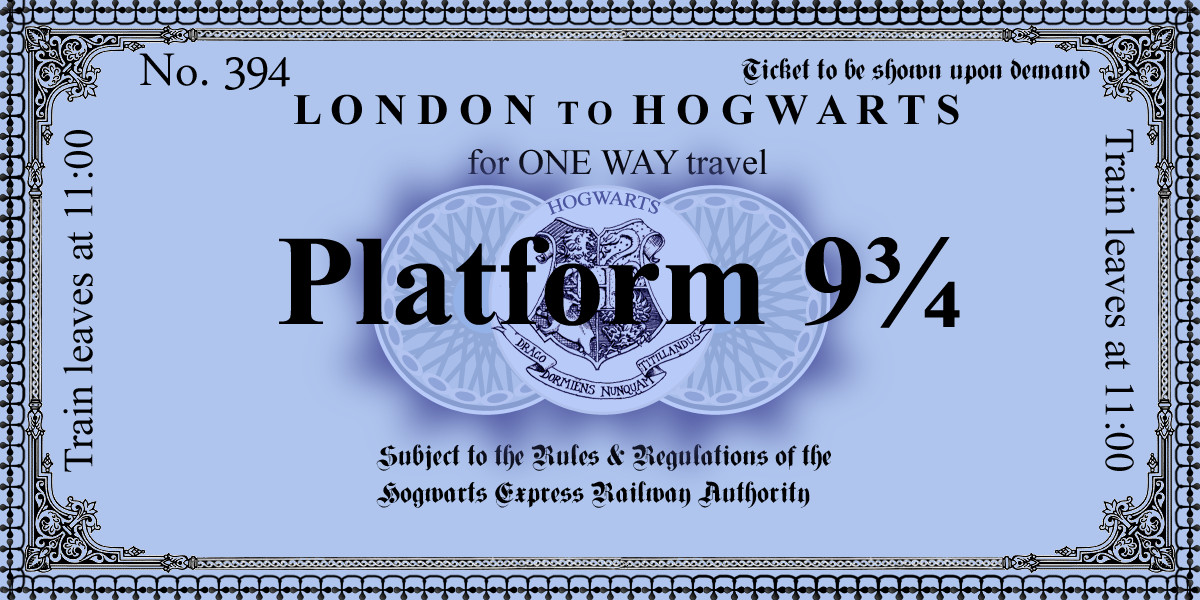 Hogwarts Express Ticket Template Harry Potter Paraphernalia the Letters Invitations