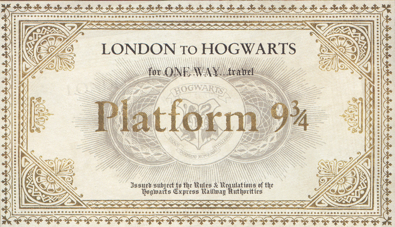 Hogwarts Express Ticket Template Harry Potter Paraphernalia the Letters Invitations