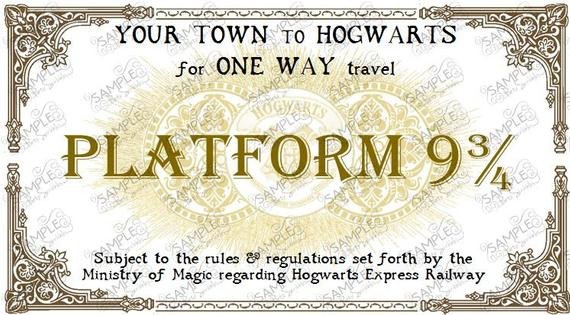 Hogwarts Express Ticket Template Hogwarts Express Train Ticket Personalized In 2 Sizes