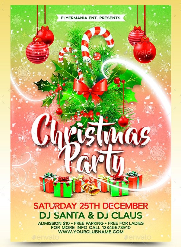 Holiday Party Flyer Template Free 20 Christmas Party Templates Psd Eps Vector format