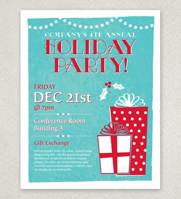 Holiday Party Flyer Template Free 27 Holiday Party Flyer Templates Psd