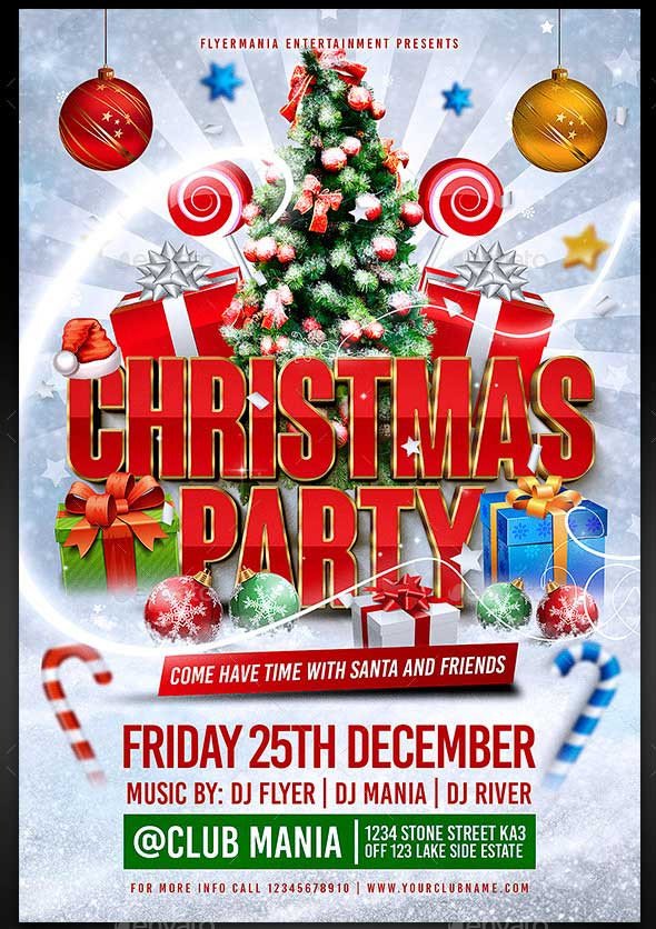 Holiday Party Flyer Template Free 35 Best Psd event Flyer Templates Designmaz