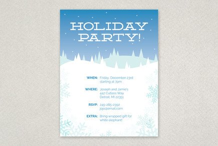 Holiday Party Flyer Template Free Winter Holiday Party Flyer Template