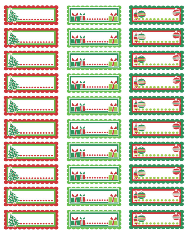 Holiday Return Address Labels Template Christmas Labels Ready to Print