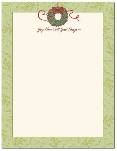 Holiday Stationary Templates Free Christmas Stationery Printer Paper