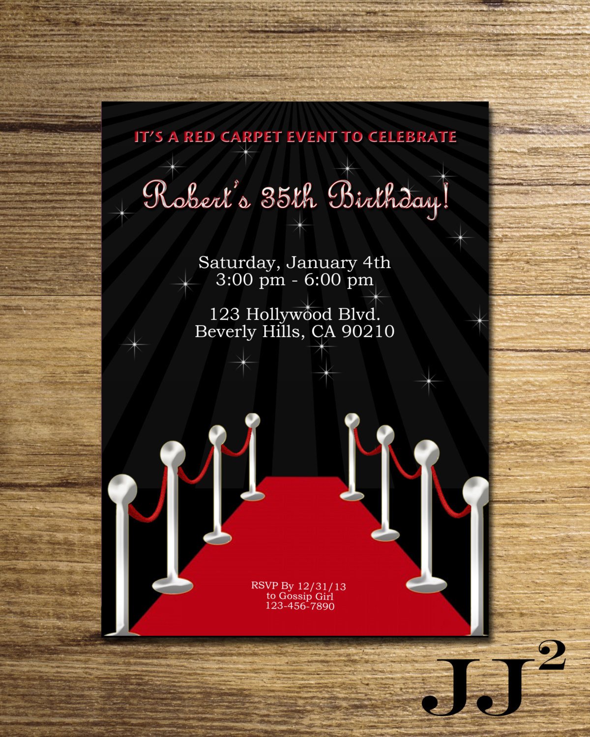 Hollywood themed Invitations Free Templates Red Carpet Birthday Party Invitation Glam Hollywood