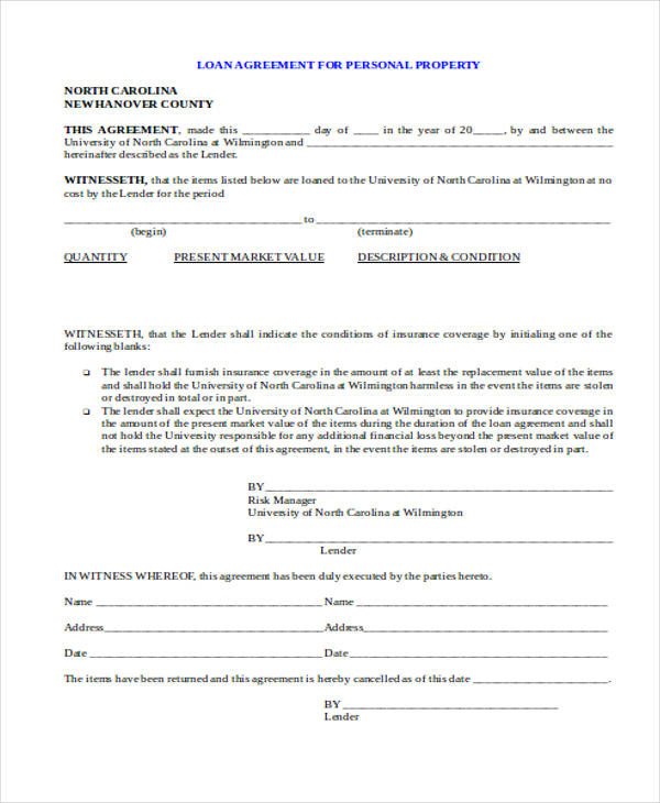 Home Equity Loan Agreement Template Loan Agreement form Word