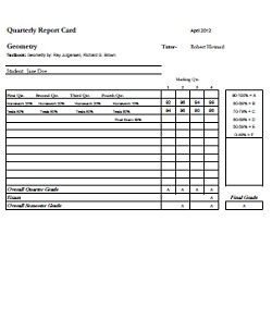 Homeschool Report Card Template Word Homeschool Report Card Example