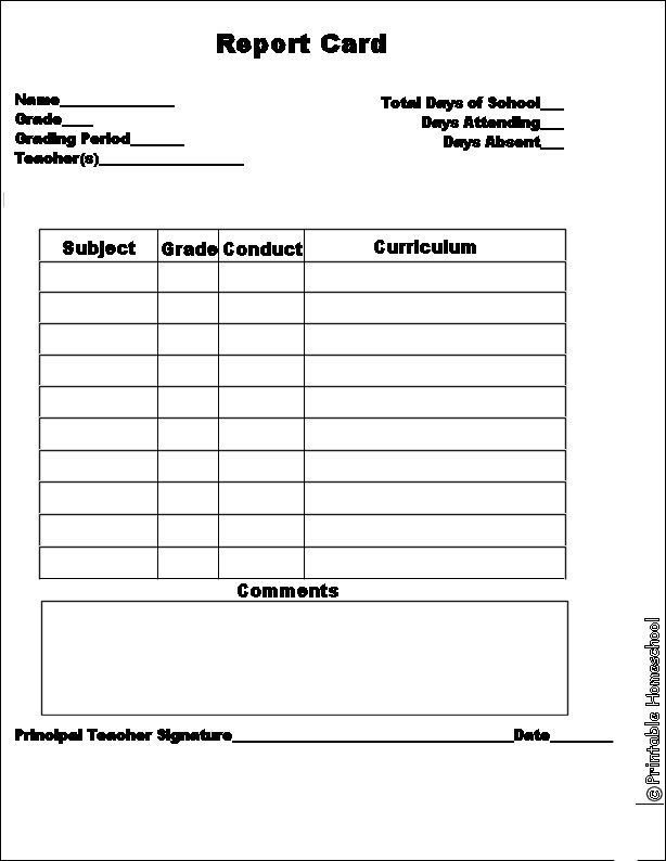 Homeschool Report Card Template Word Report Card Mandy Pagano thought You Might Want This too