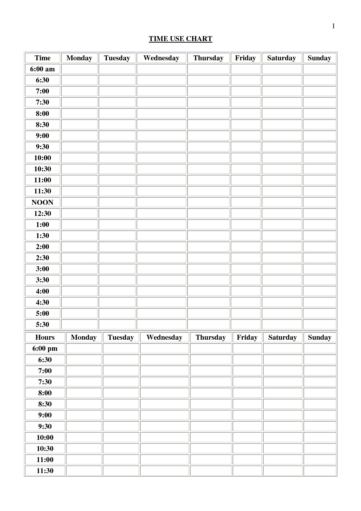 Hourly Chart Template 7 Best Of 24 Hour Time Chart Printable 24 Hour