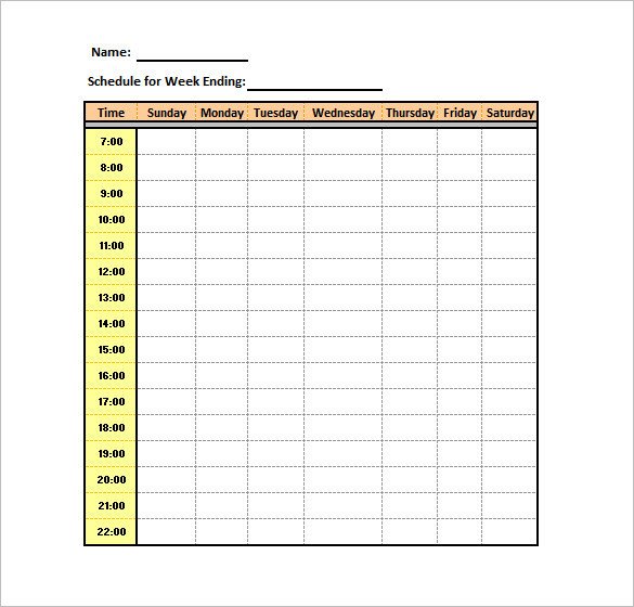Hourly Schedule Template Excel 40 Microsoft Calendar Templates Free Word Excel