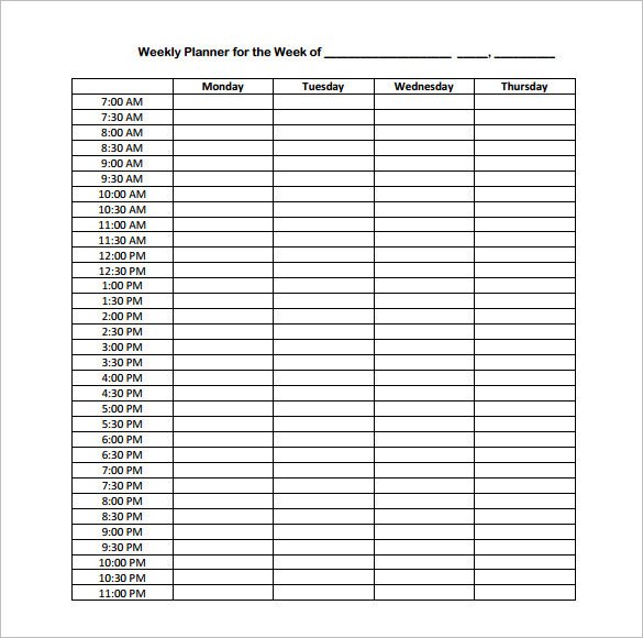 Hourly Schedule Template Excel Hourly Schedule Template 34 Free Word Excel Pdf