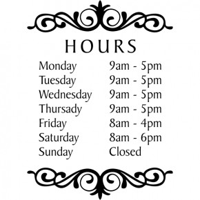 Hours Of Operation Template Hours Of Operation Sign F Store Hours Signs Open