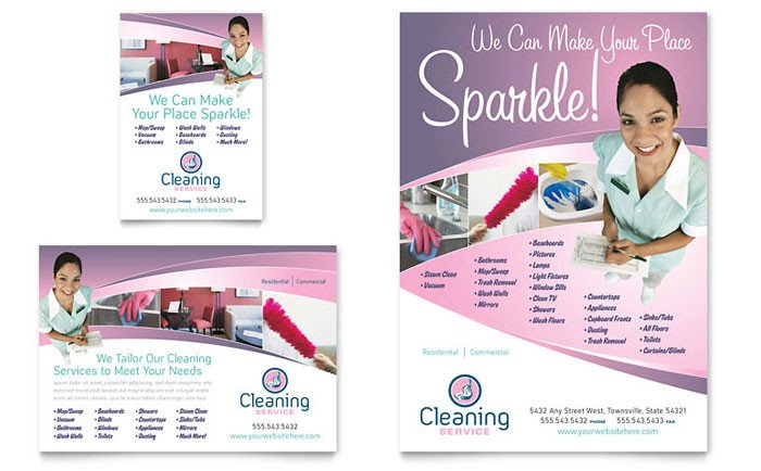 House Cleaning Flyers Templates Free House Cleaning &amp; Maid Services Flyer &amp; Ad Template Design