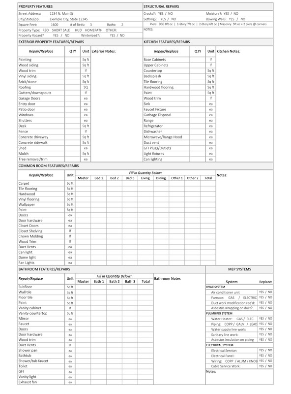 House Flipping Excel Template House Flipping Spreadsheet House Flipping Spreadsheet