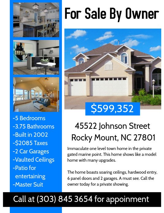 House for Sale Flyer Real Estate Flyer Template