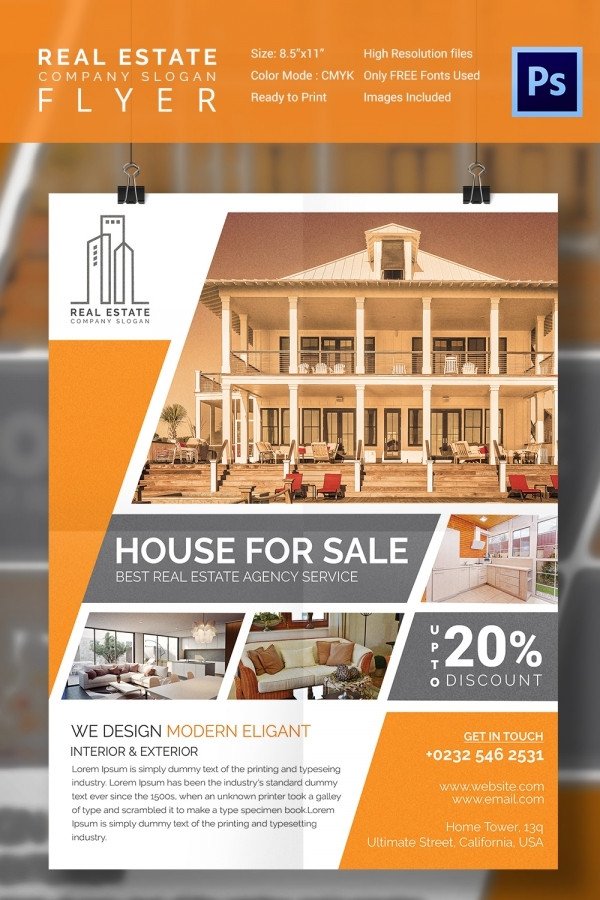 House for Sale Flyer Template 15 Stylish House for Sale Flyer Templates & Designs