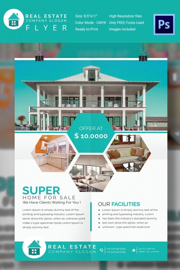 House for Sale Flyer Template 15 Stylish House for Sale Flyer Templates & Designs