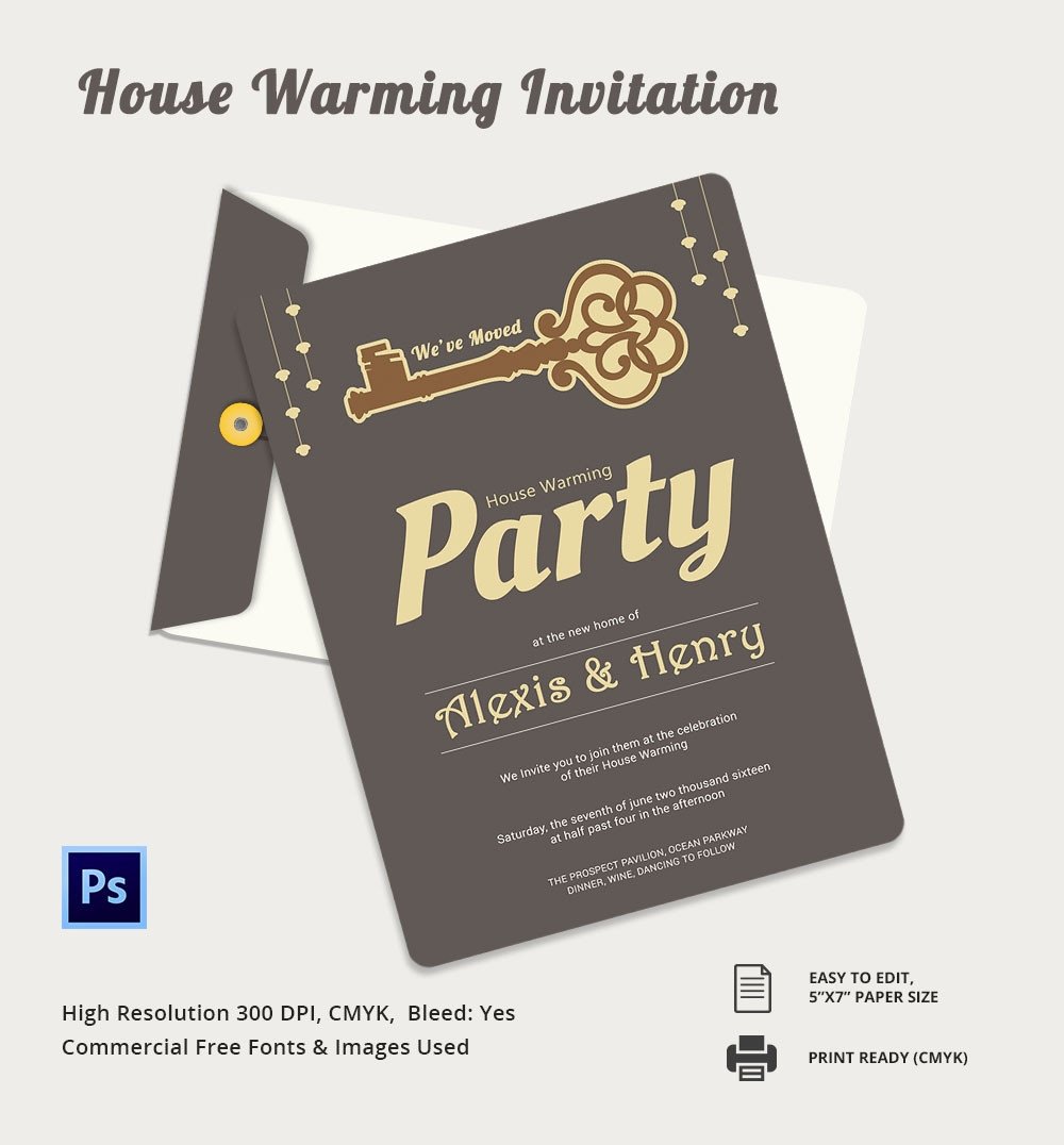 Housewarming Invitation Template Microsoft Word Housewarming Invitation Template 30 Free Psd Vector