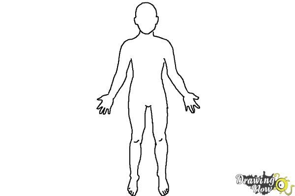 Human Body Outline Drawing How to Draw A Body Outline Drawingnow