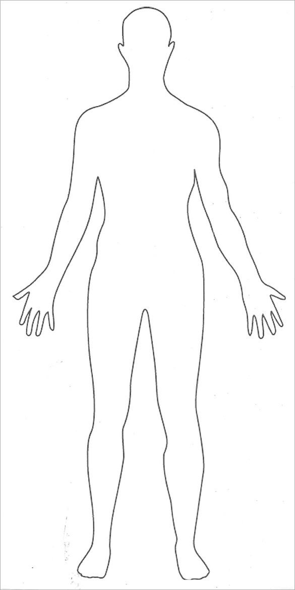 Human Body Outline Printable Educating the Heart