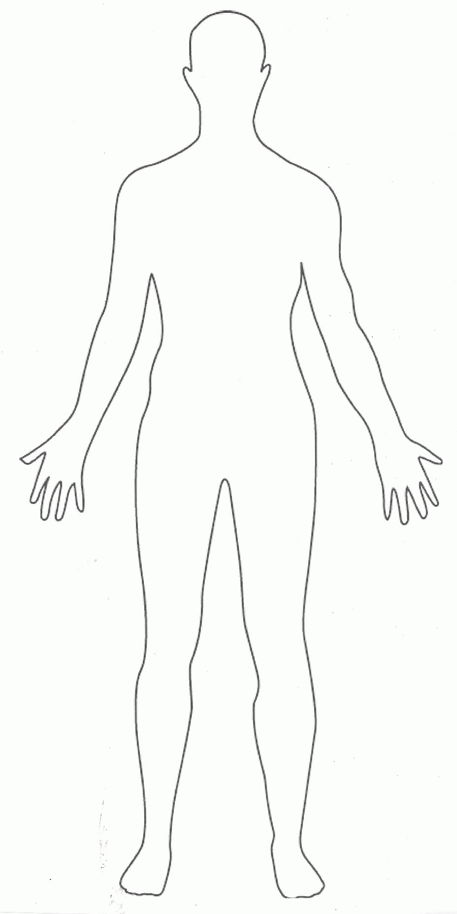 Human Body Outline Printable Outline Person Coloring Page Coloring Home