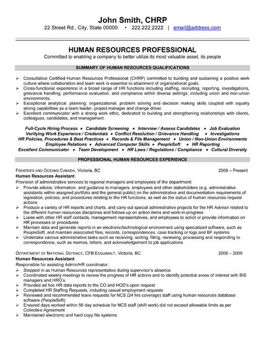 Human Resources Resume Template top Human Resources Resume Templates & Samples