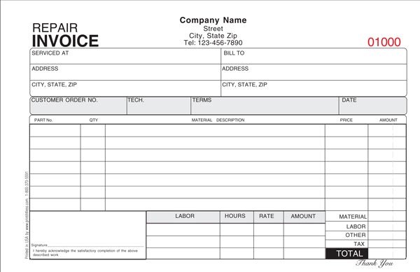 Hvac Work order Template Air Conditioning Repair Invoice Template 12 Advice that