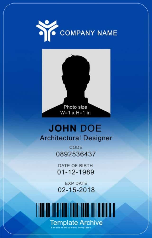 Id Card Template Free 16 Id Badge &amp; Id Card Templates Free Template Archive