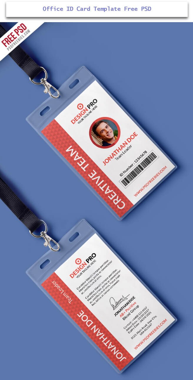 Id Card Template Free 30 Creative Id Card Design Examples with Free Download