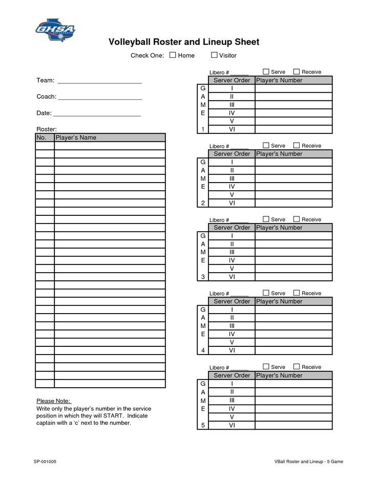 Ihsa Volleyball Lineup Sheet 25 Best Ideas About Volleyball Score Sheet On Pinterest