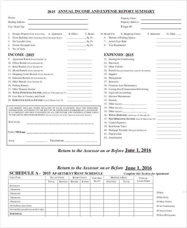 Income and Expense form 41 Expense Report Templates Word Pdf Excel
