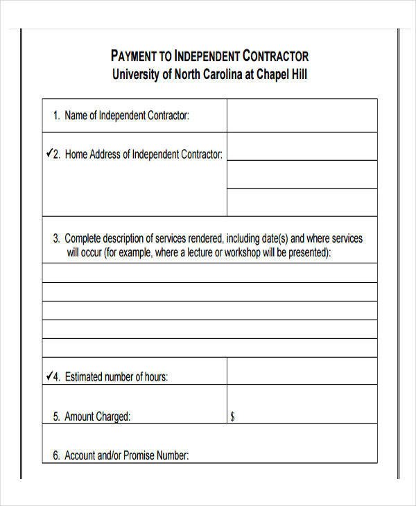 Independent Contractor Invoice Template 23 Sample Contractor Invoices Word Pdf Excel
