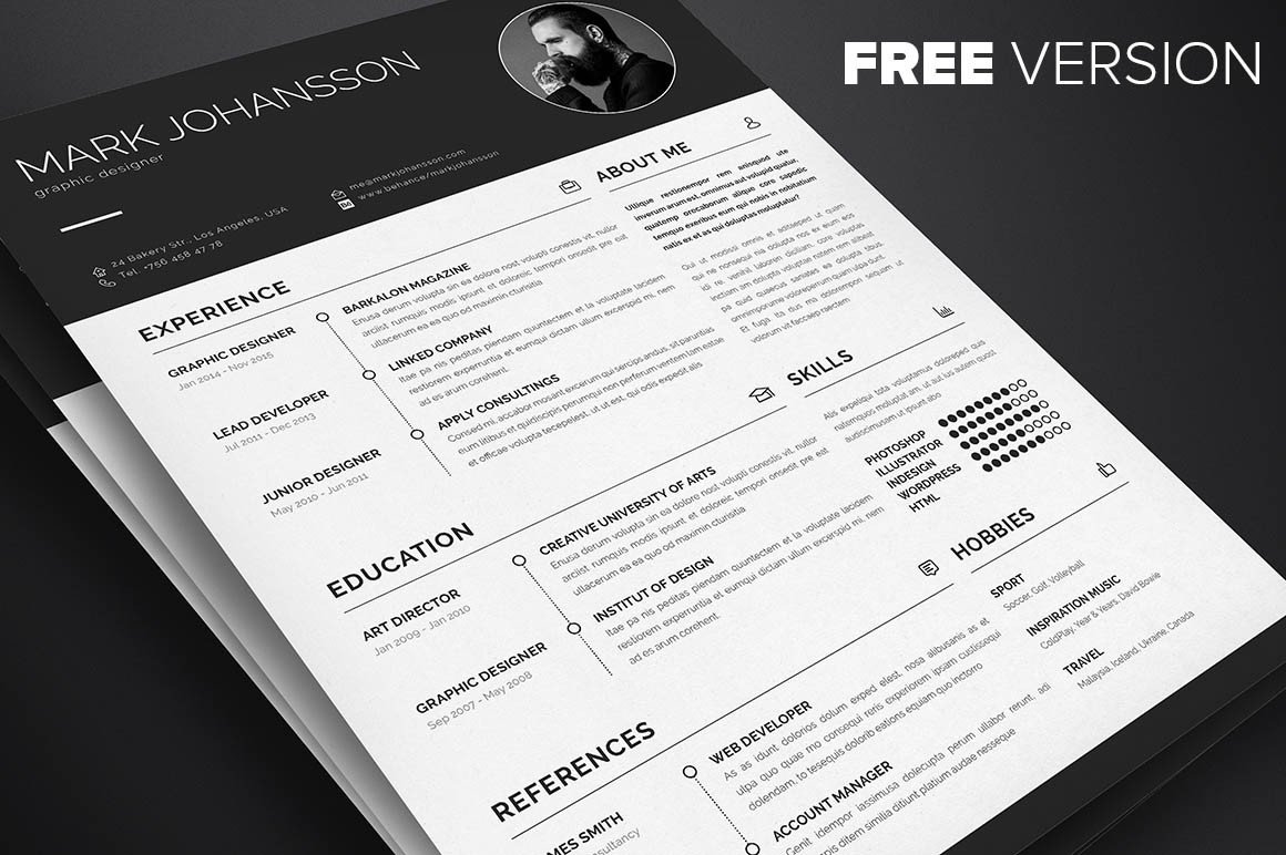 Indesign Resume Template Free Download Clean Indesign Resume Template Dealjumbo