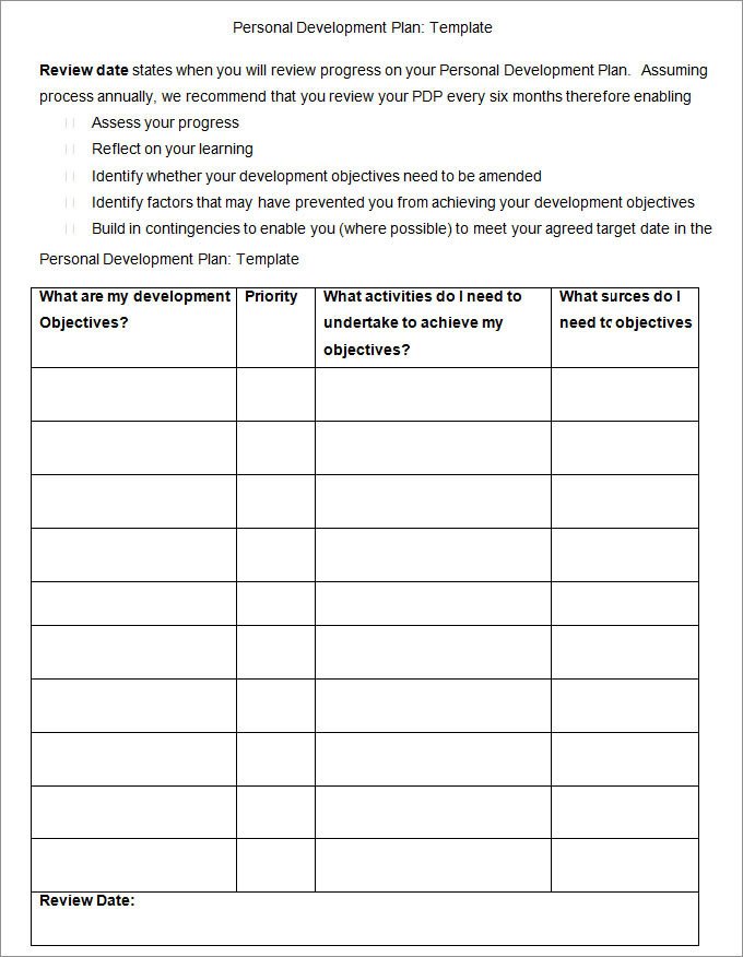 Individual Development Plan Template Individual Development Plan Template 11 Free Pdf Word