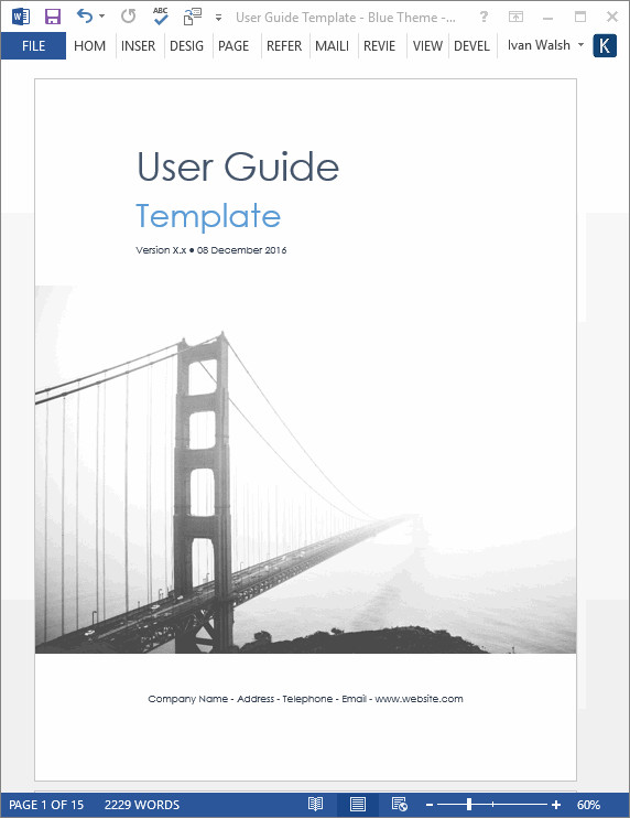 Instruction Manual Template Word User Guide Templates 5 X Ms Word – Templates forms