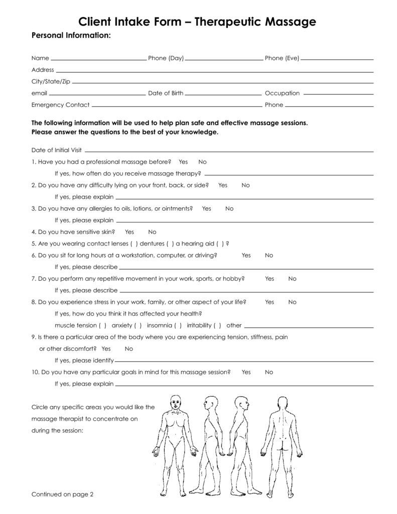 Intake form Template Word What to Expect Jessica Radovic Lmt